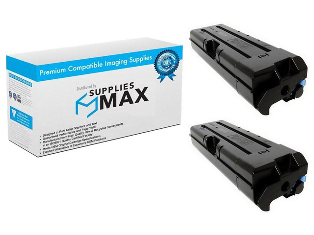 SuppliesMAX Compatible Replacement for Kyocera Mita TASKalfa 6500i/TASKalfa 6501i/TASKalfa 8000i/TASKalfa 8001i Black Toner Cartridge (2/PK-70000...