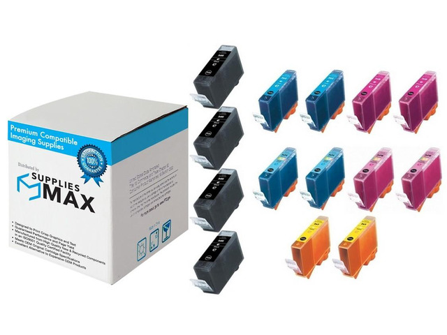 SuppliesMAX Compatible Replacement for Canon BJC-3000/BJC-6000/BJC-6500/i550/i850/i880/S400/S500/S4500 Inkjet Combo Pack (4-BK/2-C/M/Y/PC/PM)...