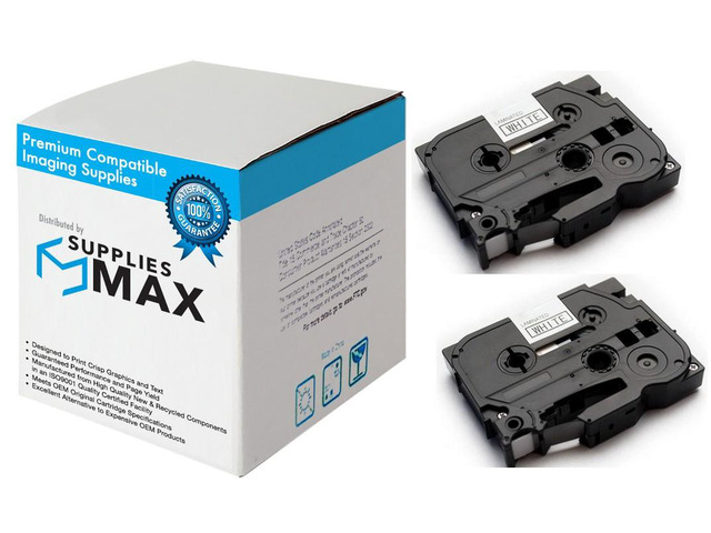 SuppliesMAX Compatible Replacement for Brother Black on Clear Laminated P-Touch