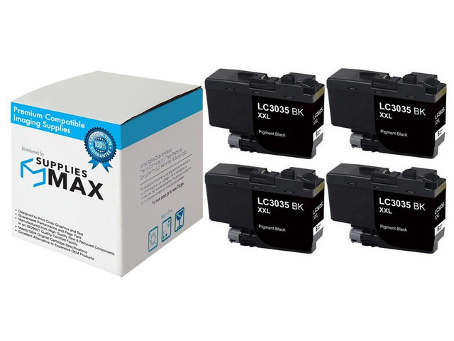 SuppliesMAX Compatible Replacement for Brother DCP-J1100DW/MFC-J805DW/MFC-J815DW/MFC-J995DW/MFC-J1300DW Black Ultra High Yield Inkjet (4/PK-6000...