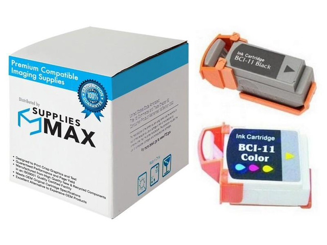 SuppliesMAX Compatible Replacement for Canon BJC-35/BJC-50/BJC-55/BJC-70/BJC-80/BJC-85/BN-700C Inkjet Combo Pack (Black/Color) (BCI-11MP)