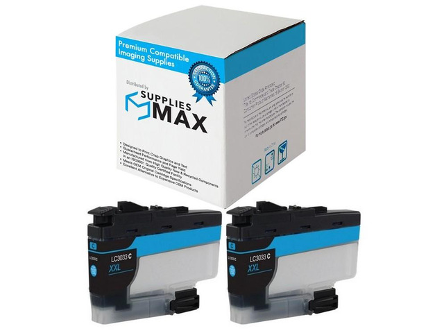 SuppliesMAX Compatible Replacement for Brother DCP-J1100DW/MFC-J805DW/MFC-J815DW/MFC-J995DW/MFC-J1300DW Cyan Super High Yield Inkjet (2/PK-3000...