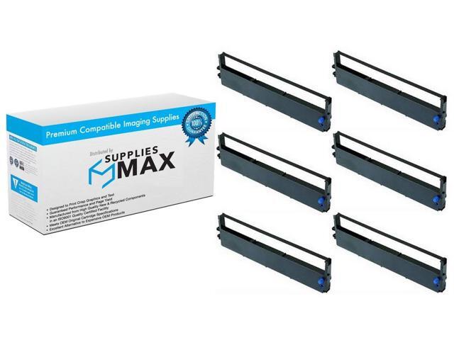 SuppliesMAX Compatible Replacement for IBM Proprinter 4207/4212/24/X24 Black Printer Ribbons (6/PK) (1040475)