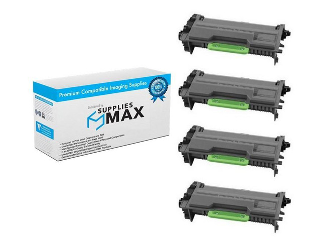 SuppliesMAX Compatible Replacement for Brother HL-L6400/MFC-L6900/MFC-L6950DW Series Black Ultra High Yield Toner Cartridge (4/PK-20000 Page Yield)...