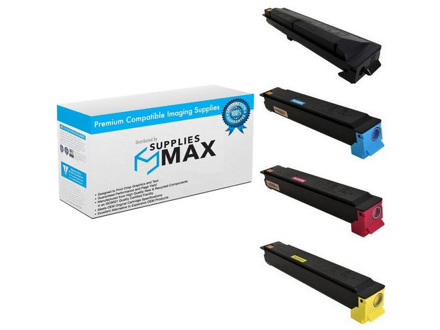SuppliesMAX Compatible Replacement for Copystar CS-306ci/CS-307ci/CS-308ci Toner Cartridge Combo Pack (BK/C/M/Y) (TK-5199MP)