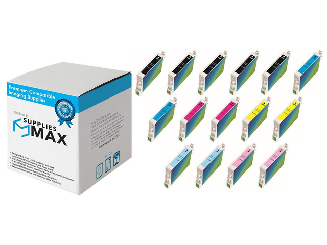 SuppliesMAX Remanufactured Replacement for Stylus Photo R200/R220/R300M/R320/R340/RX-500/RX-600/RX-620/RX-640 Inkjet Combo Pack...