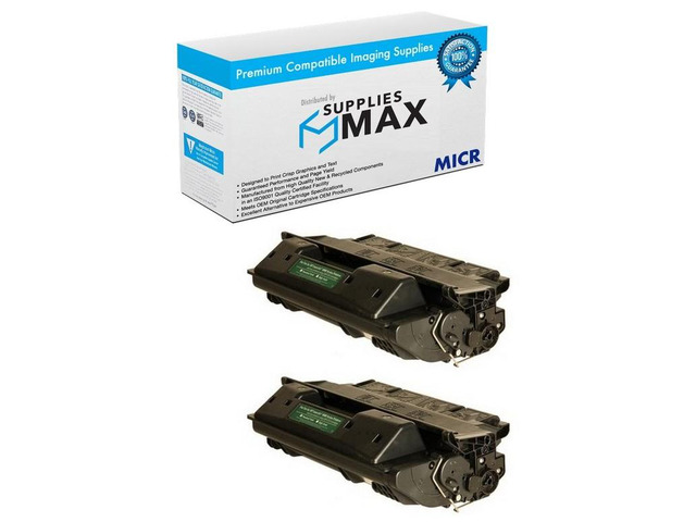 SuppliesMAX Compatible Replacement for Standard Register PL-6425ESP/PL-6425M/PL-6425SRL MICR Toner Cartridge (2/PK-10000 Page Yield) (13380_2PK)