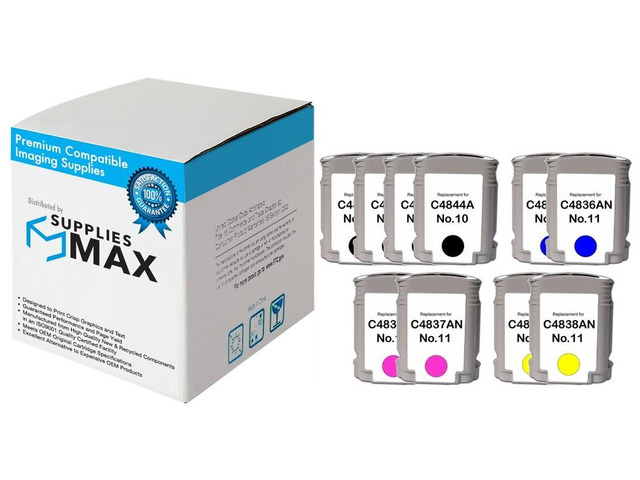 SuppliesMAX Remanufactured Replacement for HP Business 1000/2200/2300/2600/2800/DesignJet 100/110/120/OfficeJet 9100/9130 Inkjet Combo Pack...