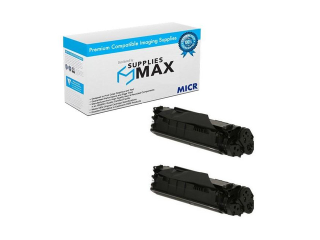 SuppliesMAX Compatible MICR Replacement for HP Laser Jet 1010/1012/1015/1018/1020/1022/3015/3020/3030/3055/M1005/M1319 Toner Cartridge (2/PK-2000...
