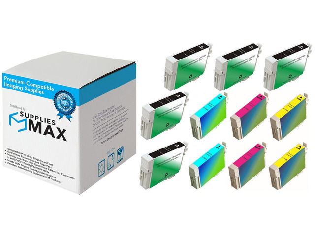 SuppliesMAX Remanufactured Replacement for Stylus CX-5000/CX-6000/CX-7000F/CX-8400/CX-9400/NX-100/NX-200/300/NX-400/NX-515/NX-615 Inkjet Combo Pack...