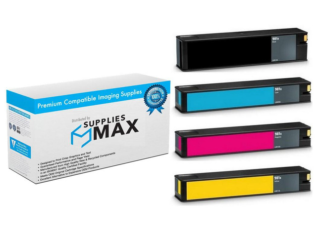 SuppliesMAX Remanufactured Replacement for HP PageWide Enterprise Color 556DN/556XH/586DN/586F/586Z/E55650DN/E58650DN High Yield Inkjet Combo Pack...