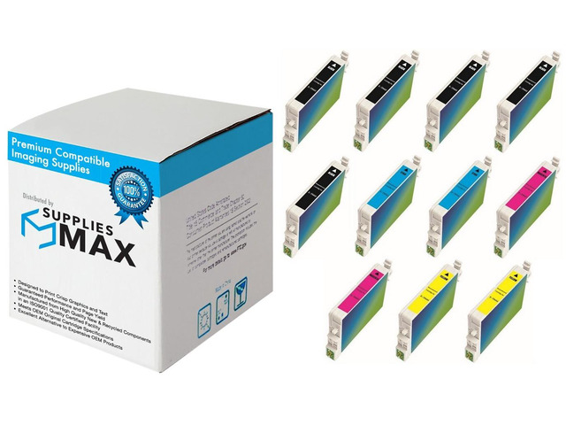 SuppliesMAX Remanufactured Replacement for Stylus C64/C66/C84/C84N/C84WN/C86/CX-3600/CX-3650/CX-4600/CX-6400/CX-6600 Inkjet Combo Pack...