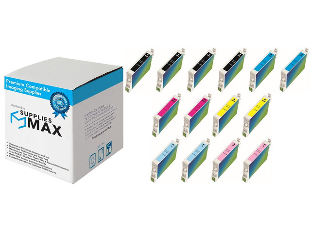 SuppliesMAX Remanufactured Replacement for Stylus Photo R200/R220/R300M/R320/R340/RX-500/RX-600/RX-620/RX-640 Inkjet Combo Pack...