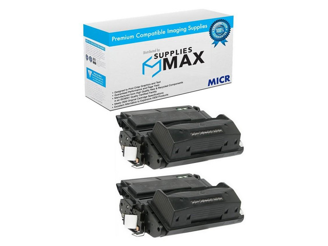 SuppliesMAX Compatible Replacement for Troy MICR 4200/4200 Secure EX MICR Toner Cartridge (2/PK-12000 Page Yield) (02-81118-001_2PK)