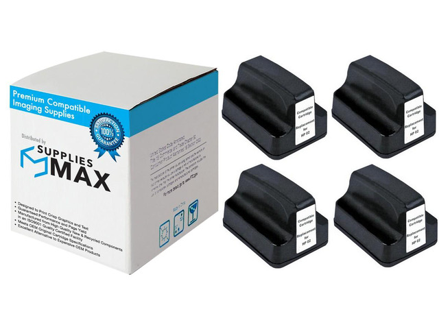 SuppliesMAX Remanufactured Replacement for HP PhotoSmart 3110/3210/3310/8250/C5140/C6100/C6250/C7150/C7250/C8150/D7145/D7460 Black Inkjet (4/PK-660...