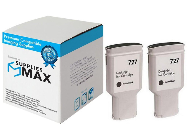 SuppliesMAX Remanufactured Replacement for HP DesignJet T920/T930/T1500/T1530/T2500/T2530 Series Matte Black High Yield Wide Fomat Inkjet...