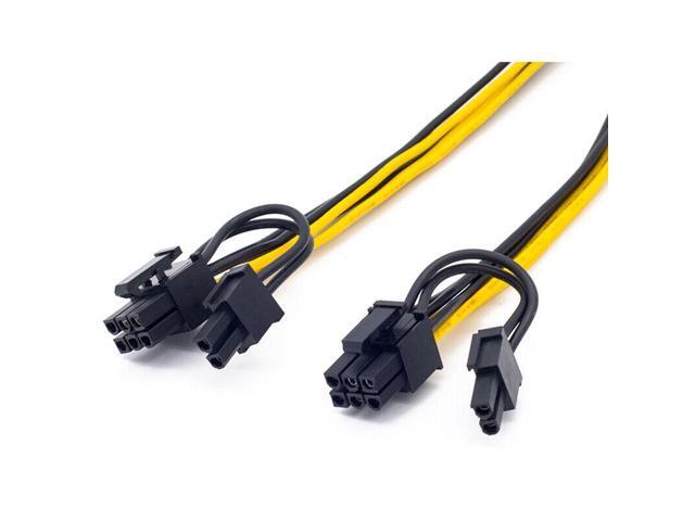 5 Pack EPS CPU 12V 8 Pin to Dual 8 6+2 Pin PCIE Adapter Power Supply Cable