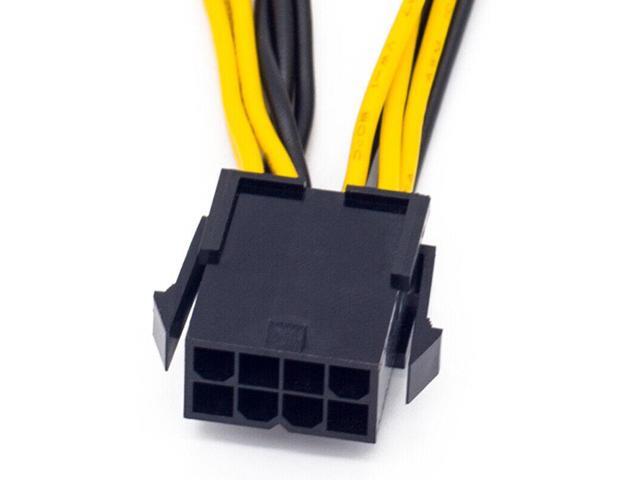 5 Pack EPS CPU 12V 8 Pin to Dual 8 6+2 Pin PCIE Adapter Power Supply Cable