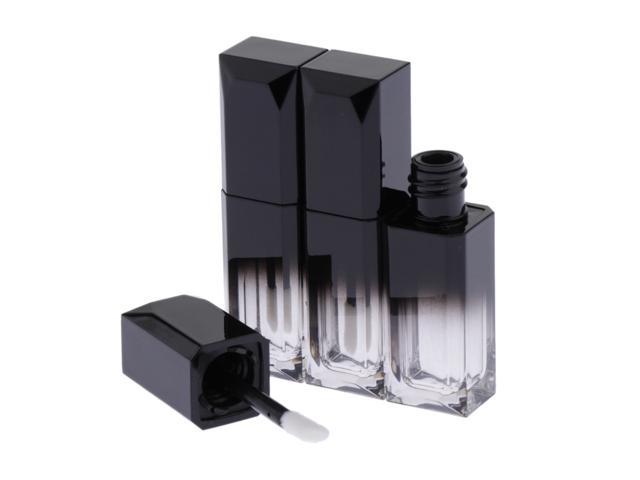 3 Pcs Lip Gloss Tube Small Lipstick Tube DIY Sample Cosmetic Container Black