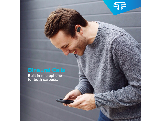 Techsmarter Wireless Earbuds, IPX5 Waterproof True Wireless Stereo Bluetooth Headphones with 2600mAh Charging Case for Sport & Exercise. Compatible...