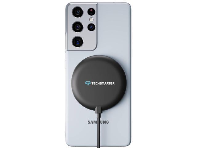 Techsmarter 15W Wireless Charger Pad with Suction Cups. Compatible with iPhone 13, 12, 11, XS, X, XR, 8, Samsung S21, S20, S10, S9, S8, S7, Note...