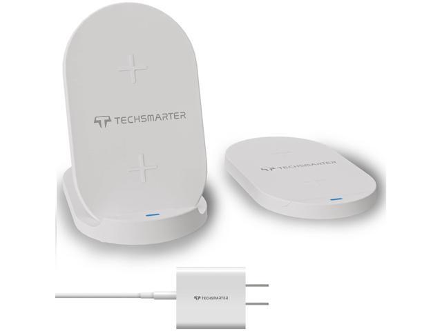 Techsmarter 15W Foldable Wireless Charger Pad with 18W Wall Charger, Compatible with iPhone 15, 14, 13, 12, 11, X, XR, XS, 8 Samsung Galaxy S23,...