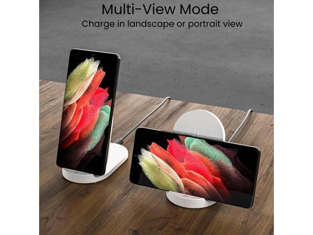Techsmarter 15W Foldable Wireless Charger Pad with 18W Wall Charger, Compatible with iPhone 15, 14, 13, 12, 11, X, XR, XS, 8 Samsung Galaxy S23,...