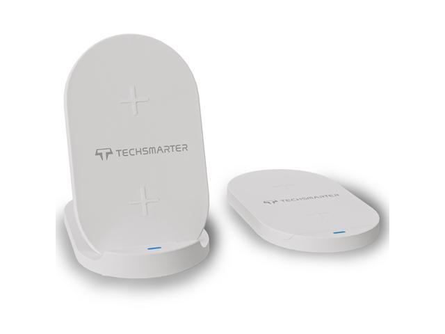 Techsmarter 15W Foldable Wireless Charger Pad & Stand. Compatible with Apple iPhone 15, 14, 13, 12, 11, X, XR, XS, 8 Samsung Galaxy S23, S22, S21,...