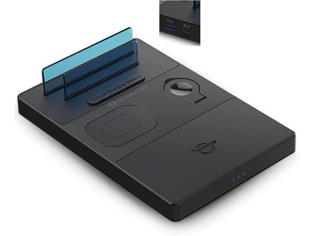 Techsmarter 5-in-1 Wireless Charger, Qi Charging Station with 60W USB-C PD, PPS 25W Port & 18W USB Port Compatible with Watch, AirPods, iPhone,...