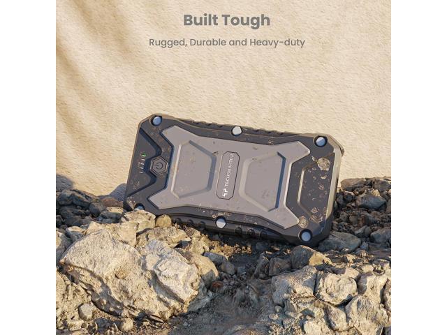 TECHSMARTER 30000mAh 65W USB-C PD Rugged and Waterproof, 15W Wireless Charging Portable Charger. Outdoors, Hiking, Camping, Laptop Power Bank...