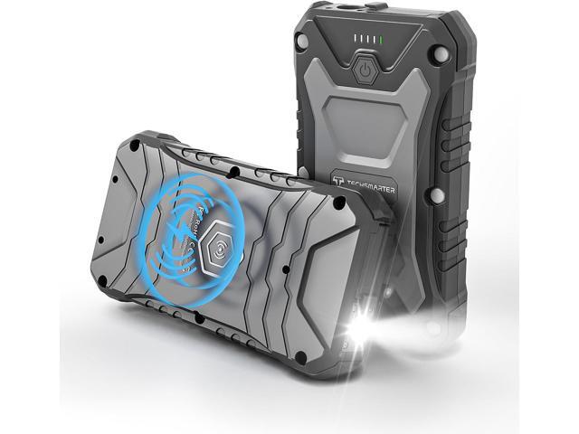 TECHSMARTER 20000mAh Rugged & Waterproof 30W USB-C PD & 15W Wireless Charging Portable Charger Power Bank for Outdoors, Hiking, Camping, Compatible...