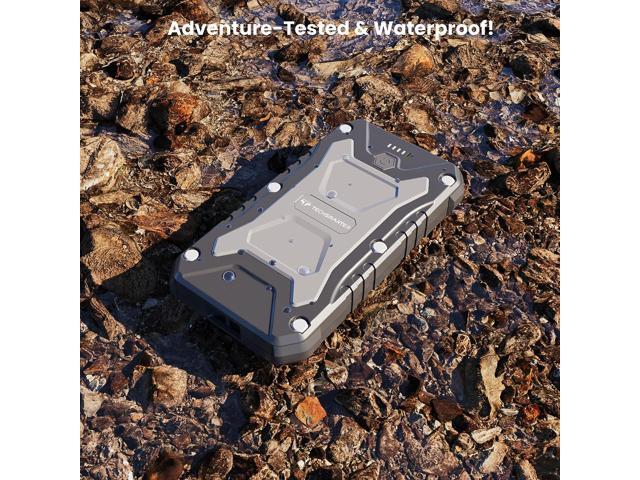 TECHSMARTER 20000mAh Rugged & Waterproof 30W USB-C PD & 15W Wireless Charging Portable Charger Power Bank for Outdoors, Hiking, Camping, Compatible...