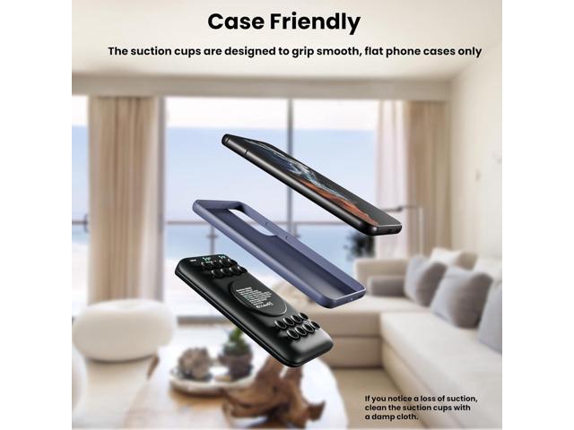 Techsmarter 12000mAh Wireless Power Bank with Suction Cups. 18W USB-C Portable Charger Compatible with iPhone 15, 14, 13, 12, 11, Samsung S24, S23,...