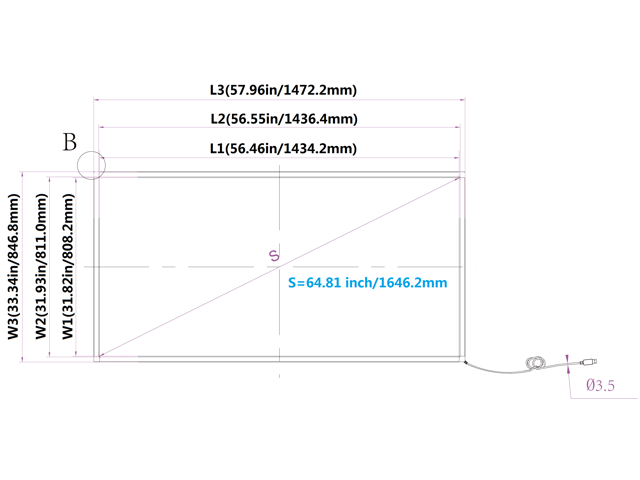 65 inch 10 Points Infrared Touch Screen Overlay, Multipoint IR touch Frame, USB Free Driver, Easy Fix and Install, for Digital Signage Whiteboard...