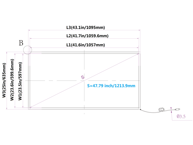 48 inch 10 Points Infrared Touch Screen Overlay, Multipoint IR touch Frame, USB Free Driver, Easy Fix and Install, for Digital Signage...