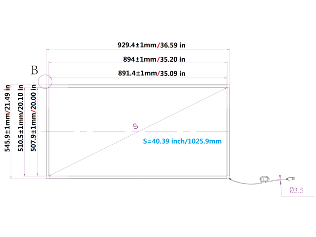 40 inch 10 Points Infrared Touch Screen Overlay, Multipoint IR touch Frame, USB Free Driver, Easy Fix and Install, for Digital Signage Whiteboard...