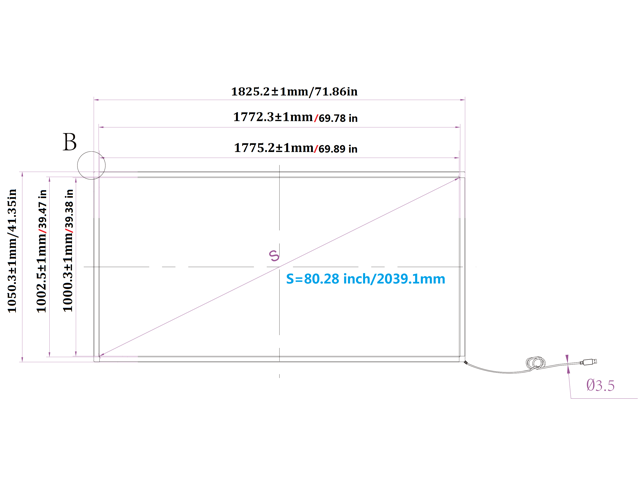 80 inch 10 Points Infrared Touch Screen Overlay, Multipoint IR touch Frame, USB Free Driver, Easy Fix and Install, for Digital Signage Whiteboard...