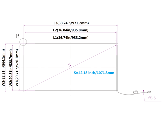42 inch 10 Points Infrared Touch Screen Overlay, Multipoint IR touch Frame, USB Free Driver, Easy Fix and Install, for Digital Signage...