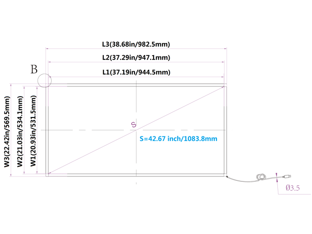 43 inch 10 Points Infrared Touch Screen Overlay, Multipoint IR touch Frame, USB Free Driver, Easy Fix and Install, for Digital Signage...