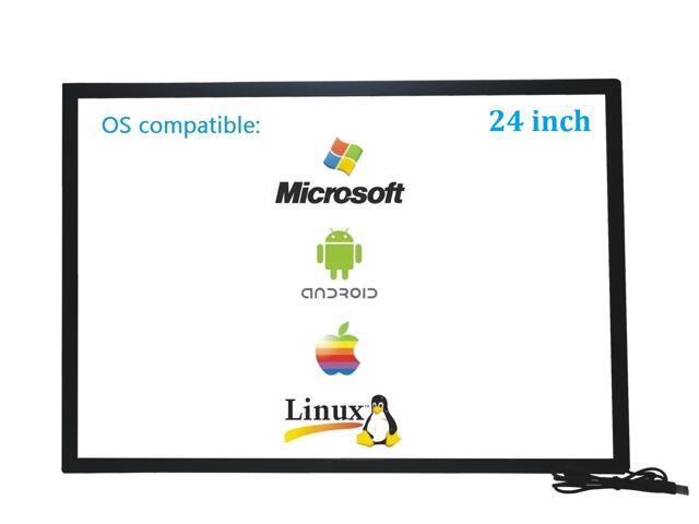 Deyowo 24 Inch Interactive 10 Points Infrared IR Touch Screen Overlay Frame Free Driver