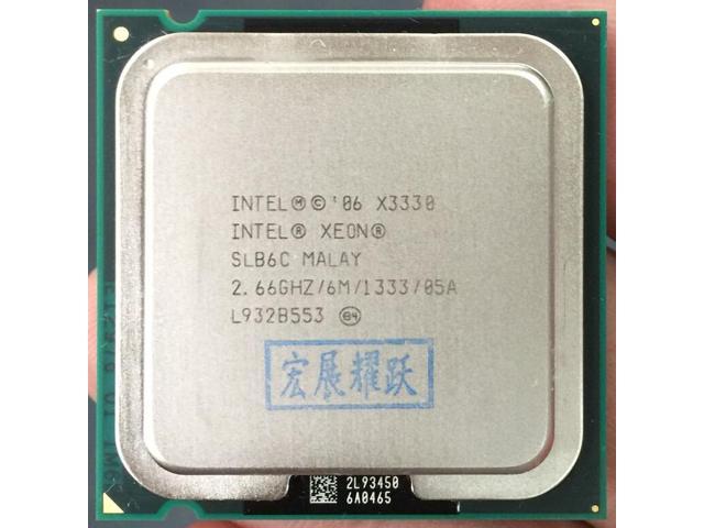 PC computer Intel Xeon X3330 Quad Core 2.66GHz LGA 775 95W 6M Cache Server CPU scrattered piece SLB6C EO