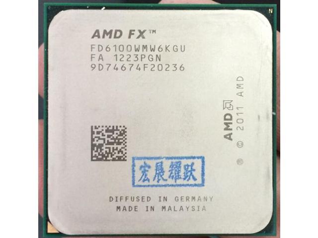 PC AMD FX-Series FX-6100 AMD FX 6100 Six Core AM3+ CPU Stronger than FX6100 FX 6100100% working properly Desktop Processor