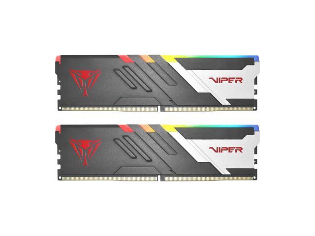 Patriot Memory Viper Venom RGB DDR5 RAM 64GB (2X32GB) 6000MT/s CL36 UDIMM Desktop Gaming Memory Kit - PVVR564G600C36K
