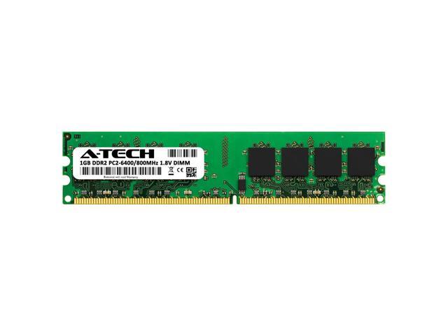 A-Tech 1GB DDR2 800MHz DIMM PC2-6400 UDIMM Non-ECC 1.8V CL6 240-Pin Desktop Computer RAM Memory Upgrade Module