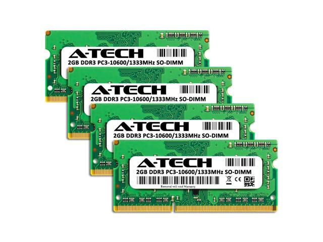 A-Tech 8GB Kit (4x2GB) RAM for Apple iMac (Mid 2010, Mid/Late 2011) DDR3 1333MHz PC3-10600 SODIMM 204-Pin Memory Upgrade