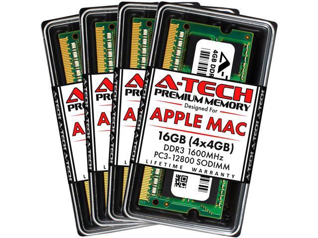 A-Tech 16GB Kit (4x4GB) RAM for Apple iMac (Late 2012, Late 2013, Late 2014, Mid 2015) DDR3 1600MHz PC3-12800 SODIMM 204-Pin Memory Upgrade