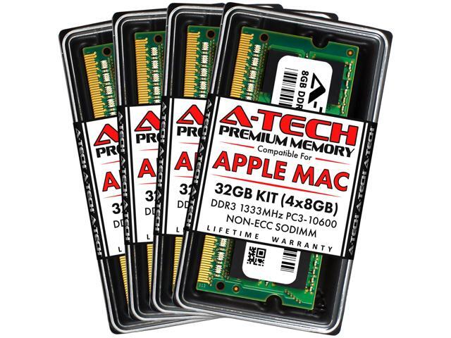 A-Tech 32GB Kit (4x8GB) RAM for Apple iMac (Mid 2010, Mid 2011) DDR3 1333MHz PC3-10600 SODIMM 204-Pin Memory Upgrade