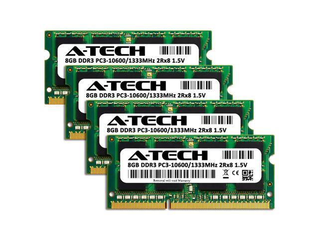 A-Tech 32GB Kit (4x8GB) RAM for Apple iMac (Mid 2010, Mid 2011) DDR3 1333MHz PC3-10600 SODIMM 204-Pin Memory Upgrade