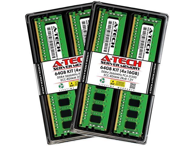 A-Tech 64GB Kit (4x16GB) RAM for Apple iMac Pro (Late 2017) DDR4 2666MHz PC4-21300 ECC RDIMM 288-Pin Memory Upgrade