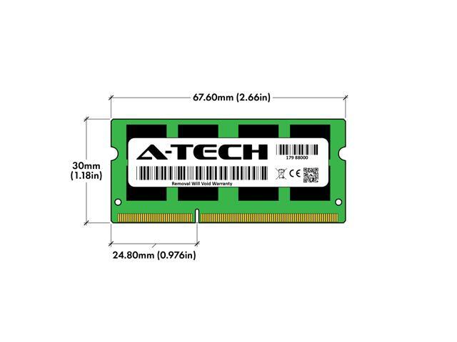 A-Tech 8GB DDR3 / DDR3L 1600MHz SODIMM PC3-12800 2Rx8 1.35V CL11 Non-ECC Unbuffered 204-Pin SO-DIMM Notebook Laptop RAM Memory Upgrade Module